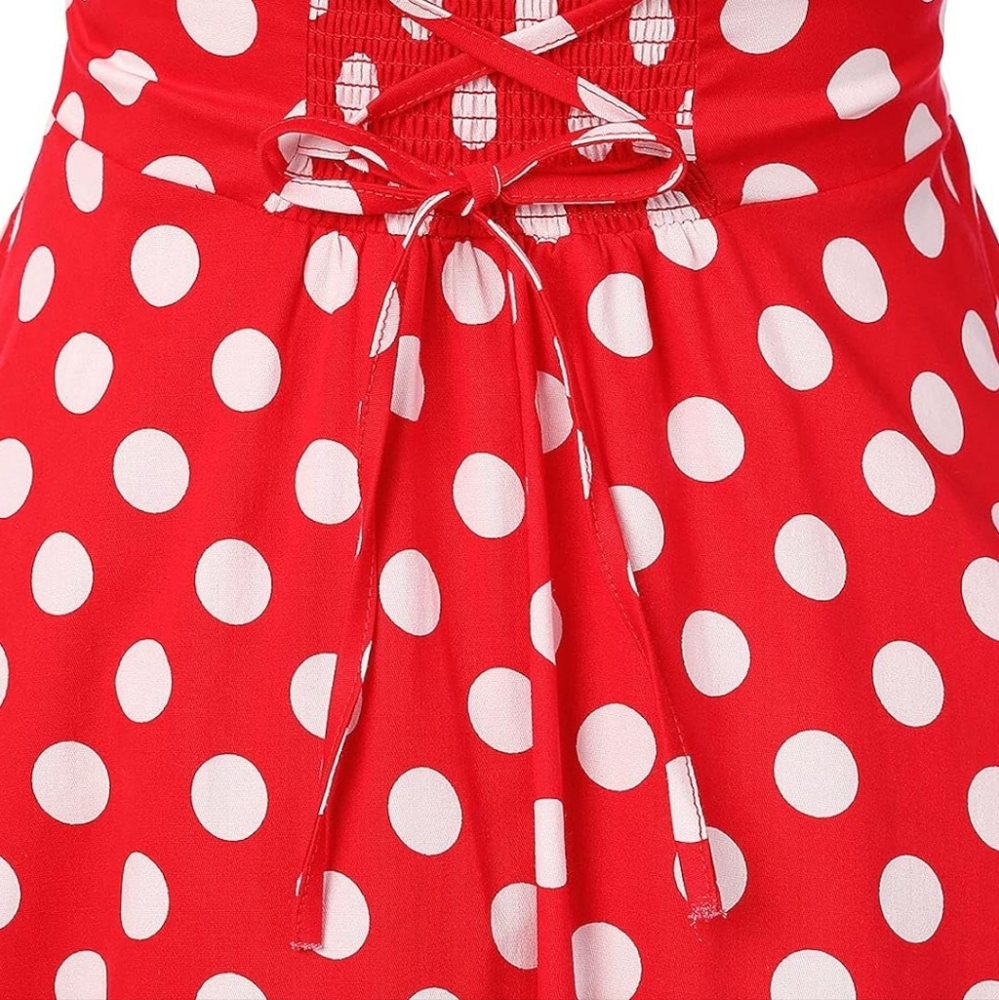 Polka Dot Dress Red Size M - Picture 9 of 9